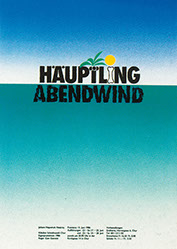 Plakat, 1986, Gestaltung Albi Brun, Klibühni Chur, Regie Gian Gianotti 