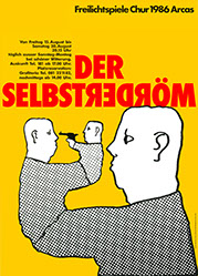 Plakat, 1986, Gestaltung Albi Brun, Freilichtspiele Chur